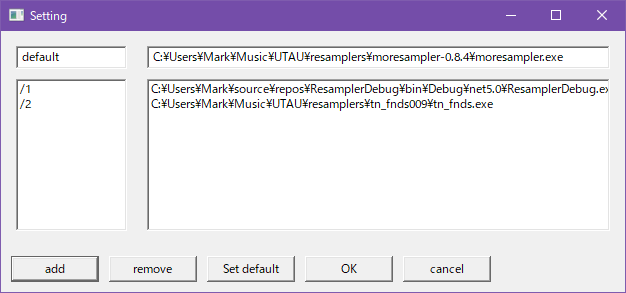 Predit multiple resamplers